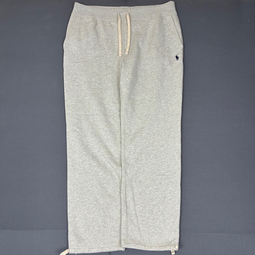 Polo Ralph Lauren Light Gray Sweatpants Men's Size Large Open Hem Drawstring